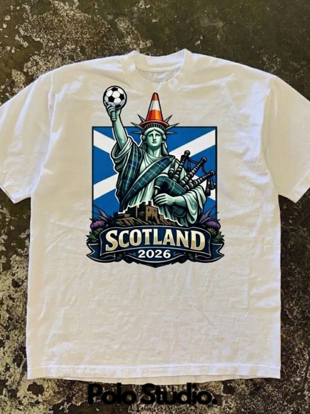 Scotland Football World cup Liberty Cone Womens Mens T-shirt Unisex